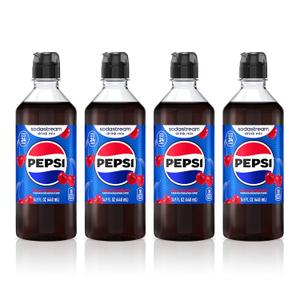 SodaStream Pepsi Wild Cherry New Pour Bottle Drink Mix (440ml, Pack of 4) (EXP 02/01/27)