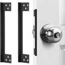 MOSECYOU Door Latch Shield Plates, Outswing Door Security Protector, Door Latch Guard, Cover to Block Access to The Door Lock/Deadbolt Latch (7 in. - 2pack)