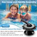 SPX0715BA3 Key Cover and Handle Assembly 2" Compatible with Hayward Multiport Valve and Filter Model SP0715, SP0716, S220t2, S270t, Hcf Series, Pro Series Side-Mount
