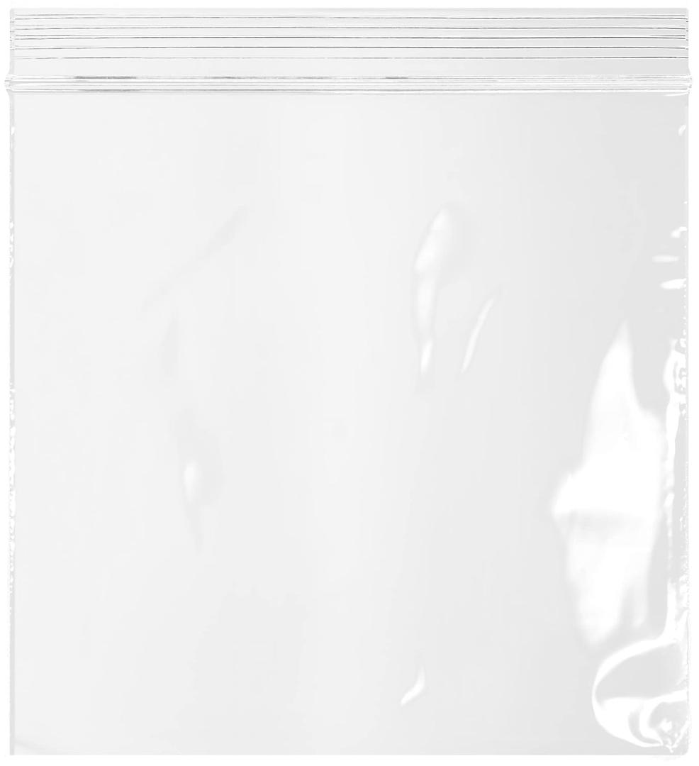 GPI - 7" x 7", Case of 1000, Clear Plastic Reclosable Zip bags, Large, Bulk 2 mil Thick Strong & Durable Poly Baggies With Resealable Zip Top Lock For Travel, Storage, Packaging & Shipping. (7" x 7", 1000 Pack)