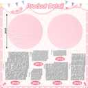 Geelin 2 Pcs 6 Inch Newborn Announcement Sign for Hospital Acrylic Birth Announcement Sign Baby Name Milestone Plaques DIY with 14 Sheets Alphabet Stickers for Photo Props Baby Shower(Pink)