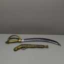 JOYIN 28 Inches Pirate Sword and 16 Inches Pirate Pistol Set,Halloween Party Costume Accessories