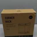 Corner Bathroom Countertop Organizer, Vanity Organizer Trays for Counter, Makeup Organizers, Perfume Tray, Skincare Shelf Storage Gifts for Women Girl Student (Blue, 2 Tiers) (13.6" x 10.1" x 11.6")