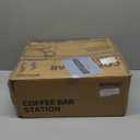 BUTUNITA Coffee Bar Station with 5 Tiers - Small Coffe Bar Kitchen Shelf with 4 S-Shaped Hooks - Corner Storage Baker's Rack for Small Spaces, Entryways, and Living Rooms