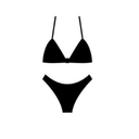 Women Triangle Bikini Top Only - Halter String Sexy Swimsuit Top, Size Large