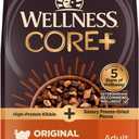 Wellness CORE+ Dry Dog Food with Freeze Dried Pieces, Grain Free, High Protein, Natural, Original Turkey & Chicken Recipe, (4-Pound Bag)