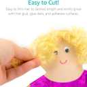 Hygloss 2 oz Curly Doll Hair for Crafts Black- Premium Synthetic Hair for Doll Making, Puppets, and Arts & Crafts Projects Easy Application