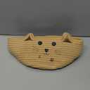 Zopeal Cat Basket Storage Woven Organizer with Ears Easter Decorative Gift Pet Toy Cute Cotton Rope Basket for Gift Cat Dog Toy Bin Nursery Room(8.3 x 4.7 Inch,Khaki)