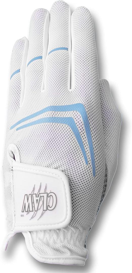CaddyDaddy Claw Golf Gloves for Women Lasts 3-5 Times Longer Than Leather | Flex-Mesh Design for Cool Ventilation Silicone-Web Coating for Maximum Grip Unmatched Durability and Comfort Machine-Washable (White, S)