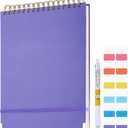 Simind Top Spiral Notebook 8.5x11 in,Steno Notebooks Top Spiral 240 Pages, Inner Pocket College Ruled, Hardcover Steno Pads, Left-Handed,Spiral Notepads for Work, School, Office, Business