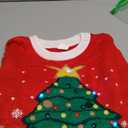SOMSOC LED Light Up Ugly Christmas Sweater for Women Men, Xmas Jumpers Funny Knitted Sweaters with Light Bulbs, Size: M
