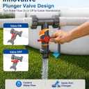 Pool Hose Connector with Valve,1.5" T-Joint Pool Hose Adapter Valve for Leak-Proof Dual Seal and Control Water Flow, Durable PP Material, Easy No-Tool Install for Above Ground Pools and Filter Pump