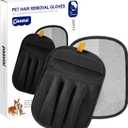 Pet Hair Removal Glove, Upgraded Five-Finger Electrostatic Magic Brush Pet Hair Remover, Reusable Cat & Dog Hair Remover for Couch, Furniture (2PCS)
