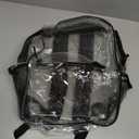 Trail maker Clear Backpack Heavy Duty with Padded Straps, Side Pockets for Kids, Boys, Girls, School, Stadium Approved Events (Black)
