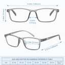 TERAISE Reading Glasses Men 4-Pack Ultralight Blue Light Reader Glasses Women with Spring Hings,Clear Vision&Anti Eyestrain