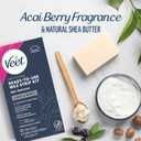 2 x VEET Sugar Wax Strips For Women's Body Hair Removal, Bikini Hair Removal Kit, Pubic, Dermatologically Tested For Body & Intimate Areas, 40ct Wax Strips with Shea Butter & 4ct Wipes (44 Count (Pack of 1))