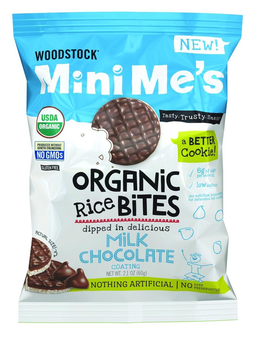 Woodstock Mini Me's Organic Rice Bites, Milk Chocolate, 2.1 Ounce (EXP 02/19/26)