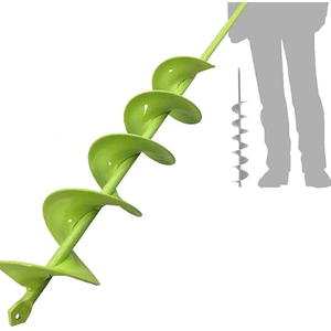 TCBWFY 3x24 Inch Auger Drill Bit for Planting,Easy Planter Garden Auger for Bulbs, Bedding Plants & Post Holes - Compatible with 3/8" Hex Drive