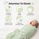 3-Pack Organic Baby Swaddle Sleep Sacks - Swaddles for Newborns, Infant 0-3 Months, Baby Girls, Boys, Soft & Snug Newborn Sleep Sack, Nursery Swaddling Blankets (Bunnies, OS)