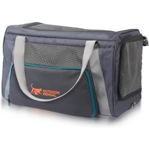 OutdoorBengal Zeppelin™ Airline-Approved Large Cat Carrier Soft – TSA-Approved Pet Carriers with Top Opening for Plane and Car Travel – Kittens or Small Dog Carrier (Black)