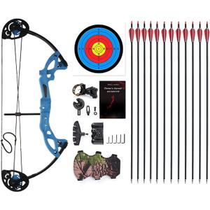 Compound Bow Archery for Youth and Beginner, Right Handed,19-28 Draw Length,15-29 Lbs Draw Weight, 260 fps