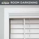 Eclipse 2in. Faux Wood Blinds, 27.5"W x 64"L in White - Cordless Window Blinds, Certified Safe for Children & Pets, Light Filtering, Wand Tilt and Smooth Easy Operation, Window Shades for Home