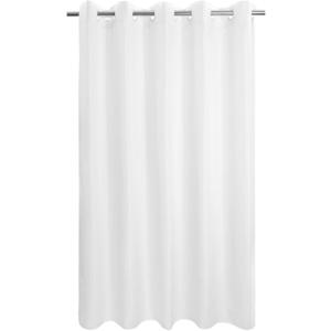 No Hook Long Shower Curtain or Liner Soft Microfiber - 78" Length Fabric Shower Curtain Liner Set, Machine Washable & Water Repellent, White, 71x80