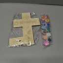 DoubleFill 12 Sets Religious Fall Blessing Wood Cross Craft to Paint for Kid Unfinished DIY Fall Cross Craft Kit for Painting Make Your Own Christian Thanksgiving Sunday School Church Classroom Autumn