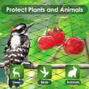 13X130FTRuolan Bird Netting for Garden Protect Vegetable Plants and Fruit Trees,Plastic Trellis Netting for Birds, Deer,Squirrels and Other Animals (13X130), Green