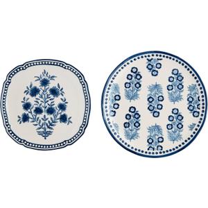 Mud Pie Pequeo 10 3/4 x 11 pulgadas | Placa anidada grande de 12 3/4 pulgadas de dimetro, azul
