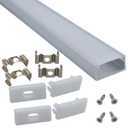 Litever 6-Pack 3.3ft/1 Meter 9x18mm U Shape Aluminum Channels with Diffuser, End Caps and Mounting Clips LED Strip Channels for Max 16mm Wide LED Lightstrip Light Mounting-LL-007-M