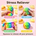 Colorful Dumpling Squishies New Mystery Glitter Squishies Dumpling with Box Stress Relief Balls Sensory Toys Desk Squeeze Toys Gift(2PC)