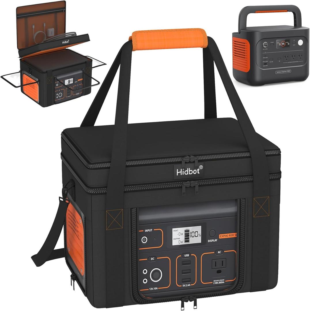 Travel Carry Case for Jackery Explorer 1000 V2,Portable Power Station Storage Bag for Jackery Explorer 1000 with Waterproof Bottom, Side Ventilation Double Layer for Jackery Accessories,Bag Only