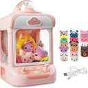 Tracpos Claw Machine for Kids,Mini Vending Machines Candy Grabber Prize Dispenser Toys for Girls,Electronic Arcade Claw Game Machine for Party Birthday with Lights Sound (Rabbit Claw)