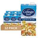 College Inn 100% Natural Chicken Broth, 12 Pack, 32 oz Carton, BB 04-01-26