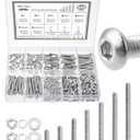 Mr. Pen- Nuts and Bolts Assortment Kit, 540 pcs, Stainless Steel, M3 Screws (7 Sizes 6-30mm) Button Head Socket Cap Screws
