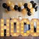 Aurelema 4 Pcs HOCO Decorations 2025 4ft HOCO Marquee Letters for Homecoming Night Decorations Light up Letters for Kindergarten Preschool Senior High School College Foam Board Homecoming Party
