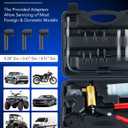 Orion Motor Tech Brake Bleeder Kit with Hand Pump and Pressure Gauge, Hand Vacuum Pump with Brake Bleeder Bottle Adapters Case & Gloves for One Person Brake Fluid Power Steering Fluid Bleeding
