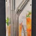 Reusable Stainless Steel Straws With Silicone Tips Eco BPA Free 7 Pcs (Biosmart)