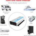24V Pure Sine Wave Power Inverter 3000Watt DC 24V to AC120V ETL UL458 Listed with 30 Amps Hardwire Terminal Blocks and 30 Ft Wired Remote Contro for Truck