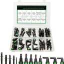 36pcs Fuel Line Quick Connect Assortment Kit, 13 Sizes Fuel Line Repair Kit Straight Elbow Pipe Connector Fittings SAE 6.3mm to 11.8mm