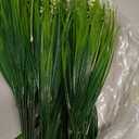 Artificial Fake Outdoor Plants Flowers for Summer Decoration,10 Bundles Faux Plastic Tall Monkey Grass Greenery UV Resistant Realistic for Home Outside Planter Window Porch Patio Garden-White