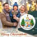 2 x Hanukkah Ornaments 2025, Grateful Gifts for Jewish Men, Merry Chrismukkah Ornament for Jewish Christmas Decorations, Friends, Neighbors, Mom, Dad, Spiritual Gifts for Women