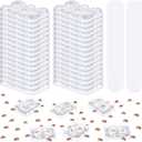 Qualirey 32 PCS Bed Bug Detector Reusable, Bedbug Traps with Strong Glue, Bedbug Interceptors, Early Detection Glue Trap for Bed Legs, Indoor Pest Control Blocker for Home and Travel (Clear-16 Set)