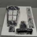 Solar Outdoor Post Light with Remote, Dusk to Dawn Solar Panels Waterproof Exterior Pole Lamp with Pier Mount Base Water Ripple Glass Auto On/Off Pathway Lighting for Garden Walkway Street