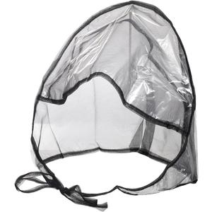 La Mart Women's Rain Bonnet With Full Cut Visor & Netting O/S Black