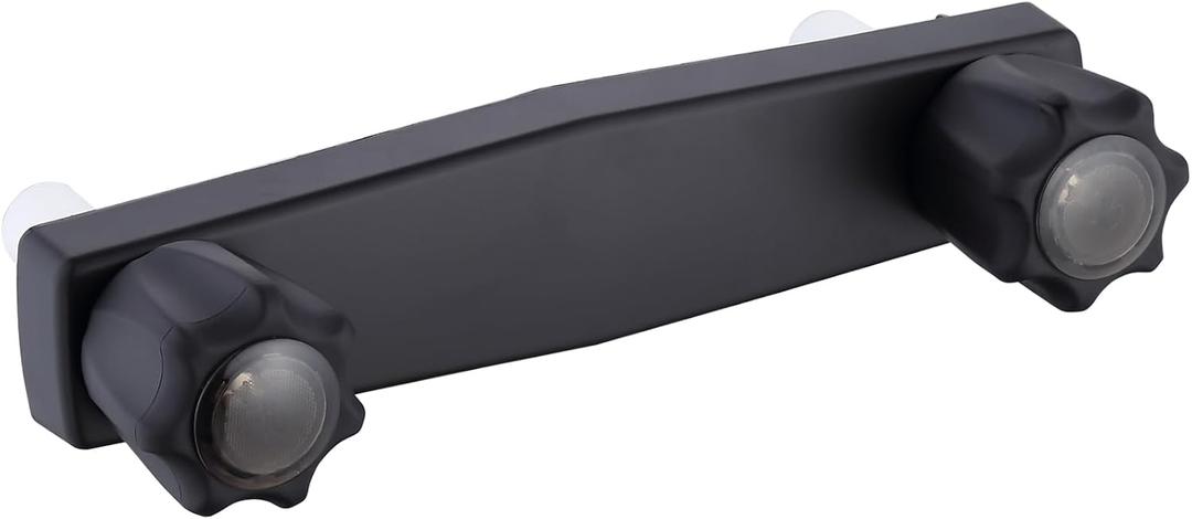 Mobile Home RV Shower Faucet, Shower Faucet for Matco-Norca 8 on Center Valves, 2 Valve 8 inch Wall Mount Shower Valve (Matte Black)