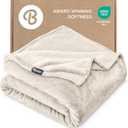 Bare Home Fleece Blanket - King Size - Ultra-Soft Lightweight for Bed, Sofa, and Couch - Luxury Microplush - Cozy Warm Blanket (King, Vanilla)