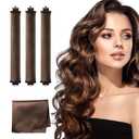 Heatless Curls Overnight,Heatless Curler Hair Overnight Blowout Rods,Hair Curlers to Sleep in No Neat Hair Curlers(3PCS