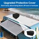 RV Integrated Snap-On Air Conditioner Cover, 32x29x16in Oxford Cloth Durable Outside Air Conditioner Protective Cover with Storage Bag Practical Accessory for RV (Black)